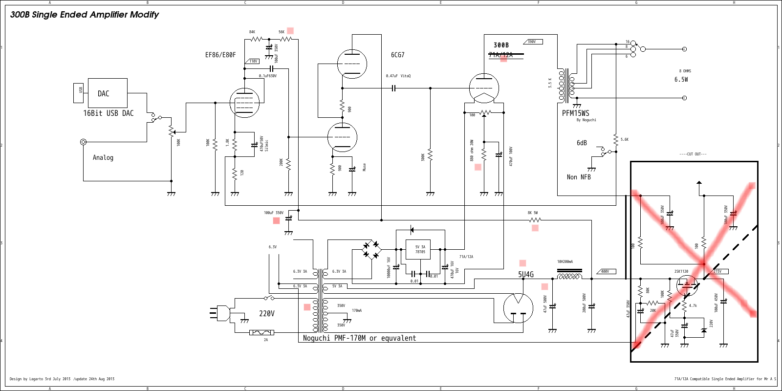 300B single ended amp from 71A SET